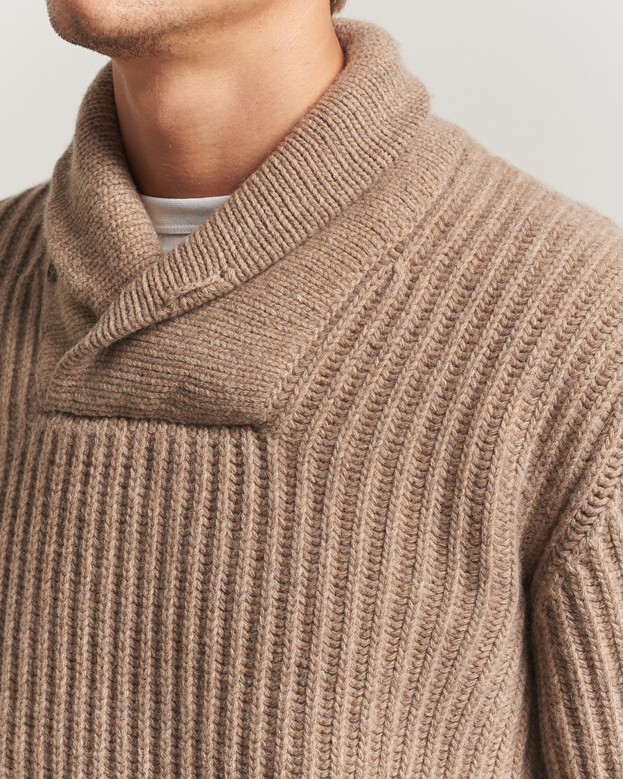 Herr | Tröjor | Filson | Bristol Shawl Neck Sweater Oatmeal