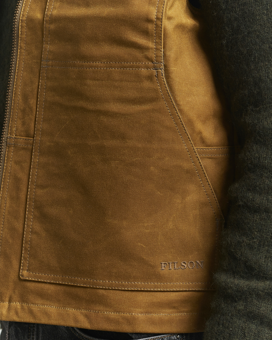 Herr | Jackor | Filson | Tin Cloth Insulated Work Vest Dark Tan