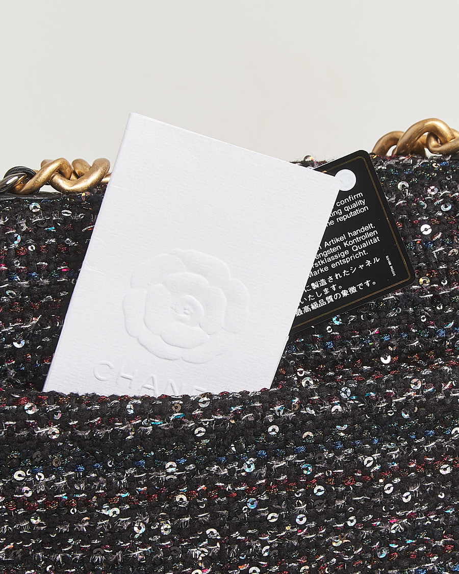 Herr | Pre-Owned & Vintage Bags | Chanel Pre-Owned | Chanel 19 Sequins Large Handbag Black