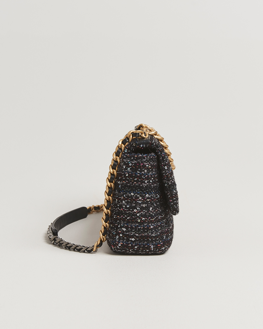 Herr | Pre-Owned & Vintage Bags | Chanel Pre-Owned | Chanel 19 Sequins Large Handbag Black