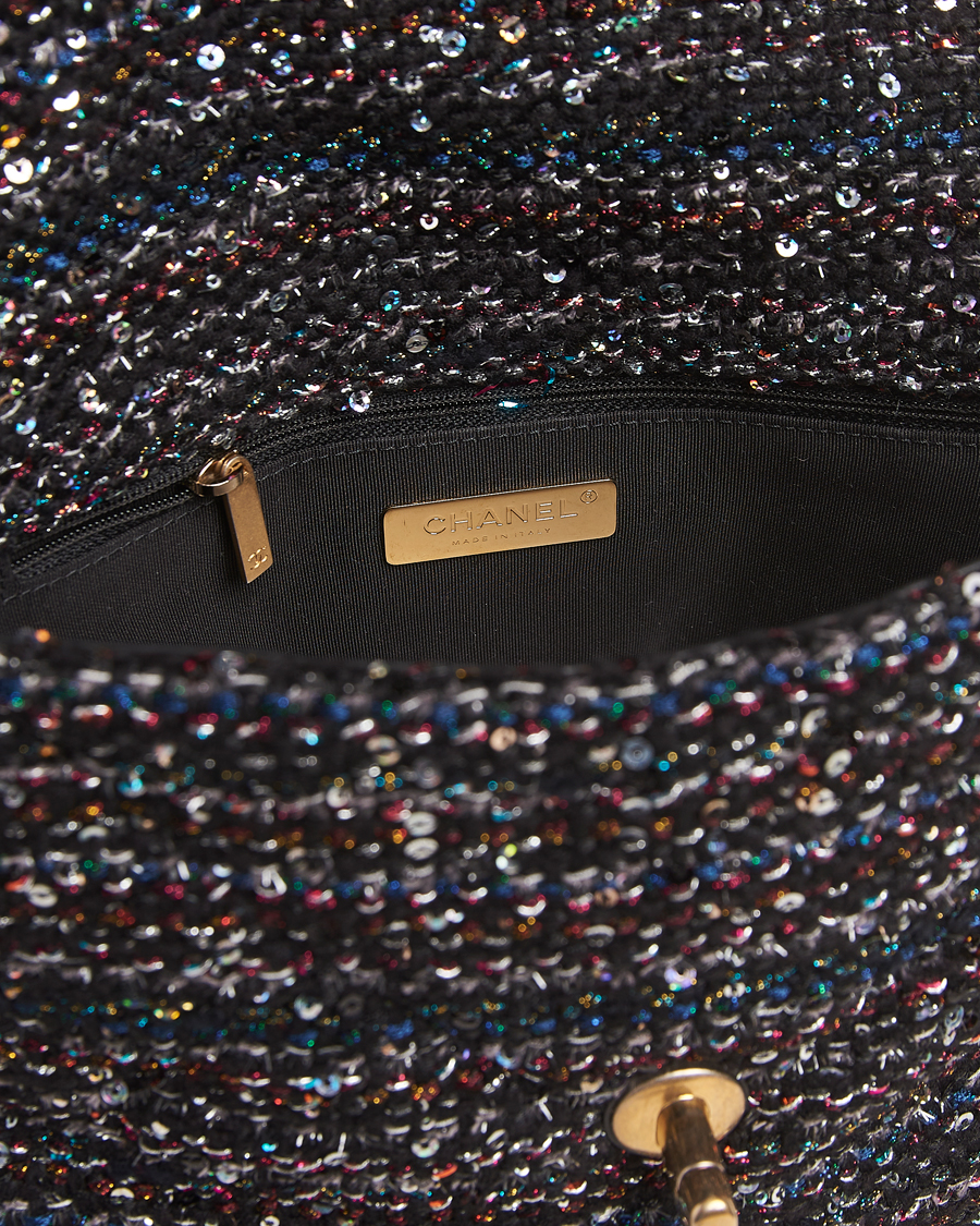 Herr | Pre-Owned & Vintage Bags | Chanel Pre-Owned | Chanel 19 Sequins Large Handbag Black