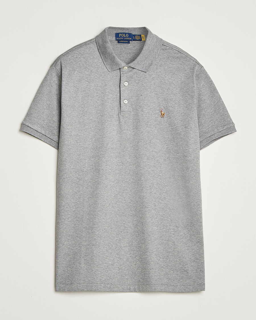 Herr | Pikéer | Polo Ralph Lauren | Custom Slim Fit Cotton Polo Steel Heather