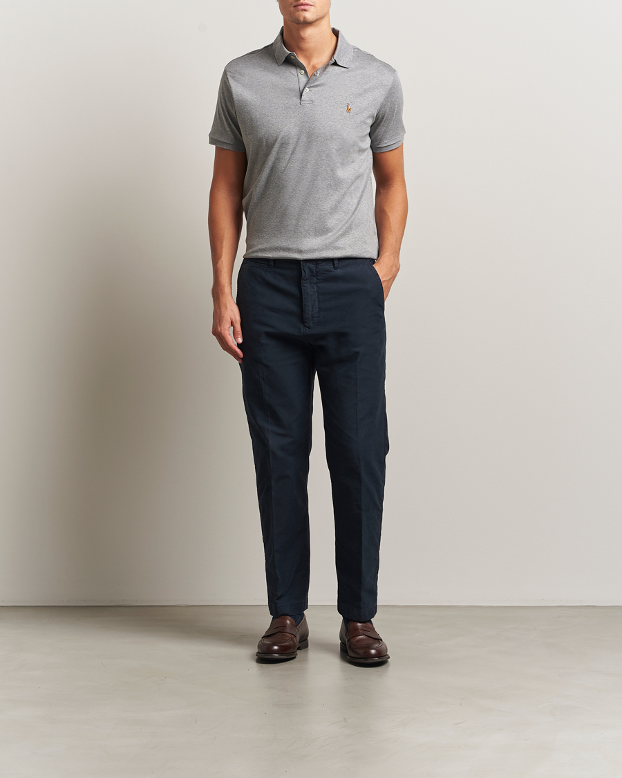 Herr | Pikéer | Polo Ralph Lauren | Custom Slim Fit Cotton Polo Steel Heather