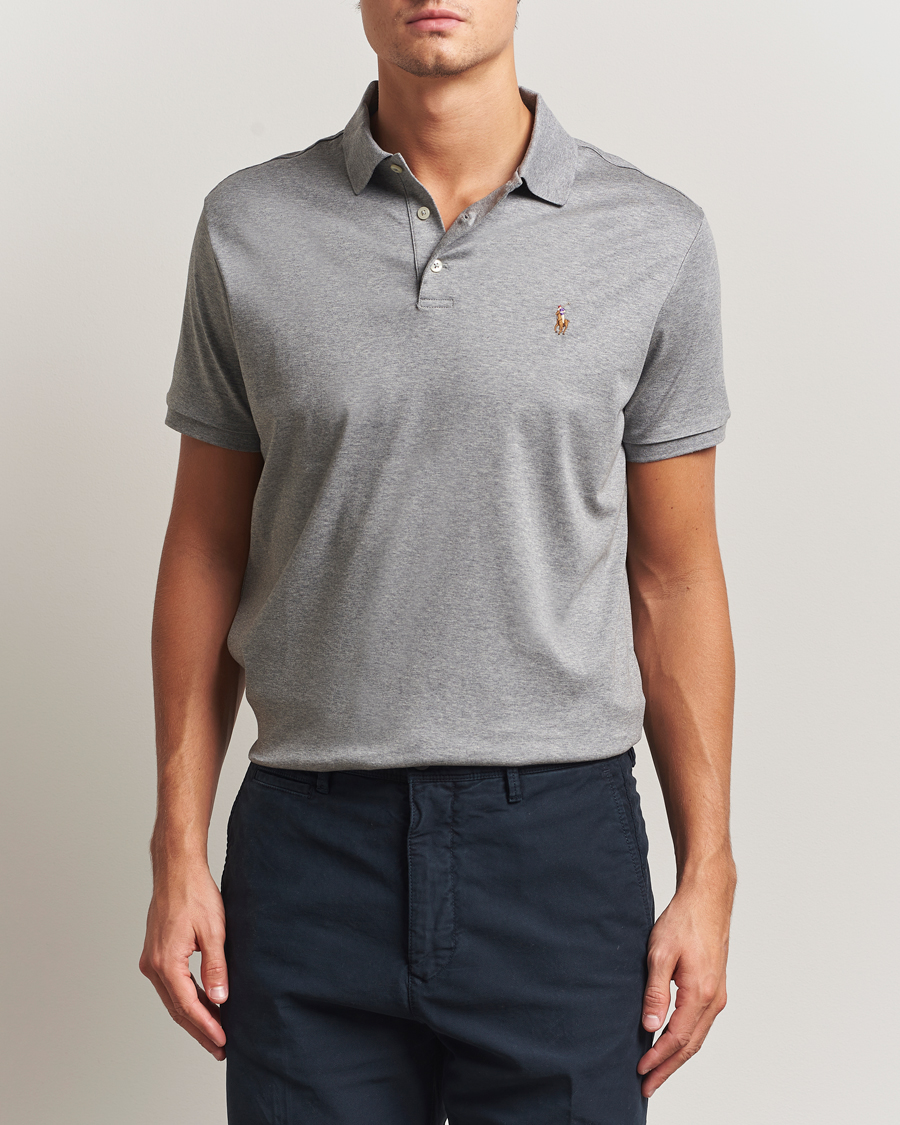 Herr | Pikéer | Polo Ralph Lauren | Custom Slim Fit Cotton Polo Steel Heather