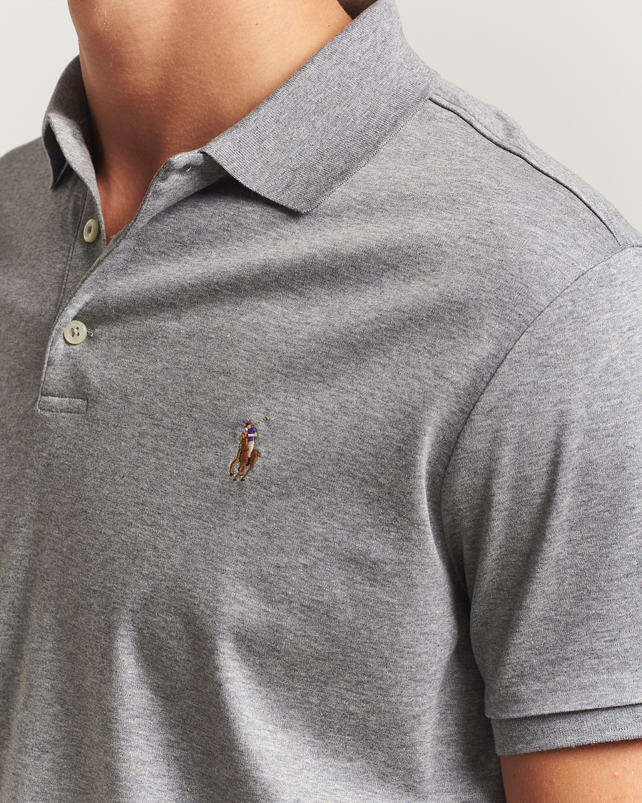 Herr | Pikéer | Polo Ralph Lauren | Custom Slim Fit Cotton Polo Steel Heather