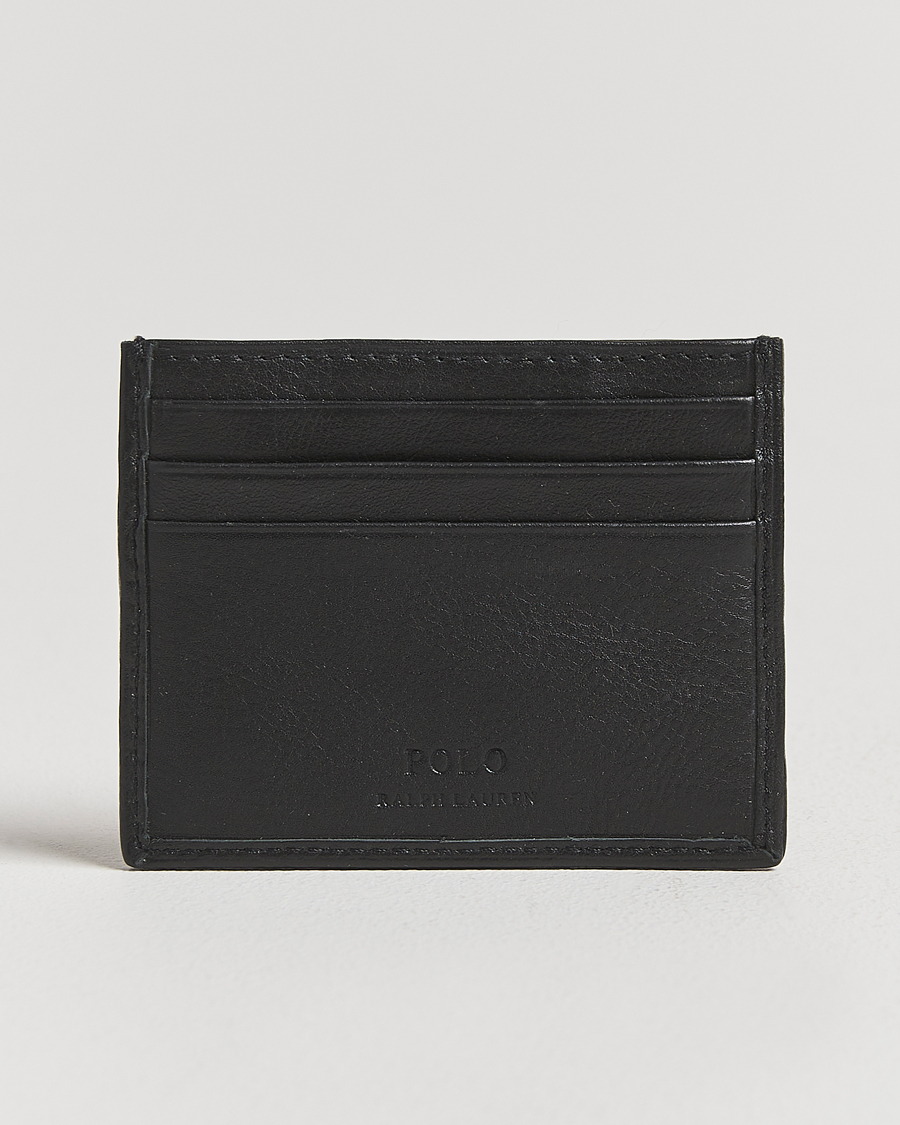Herr | Plånböcker | Polo Ralph Lauren | Pebbled Leather Credit Card Holder Black