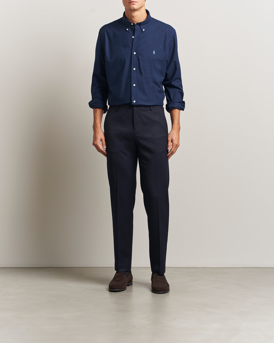 Herr | Skjortor | Polo Ralph Lauren | Custom Fit Stretch Poplin Shirt Newport Navy