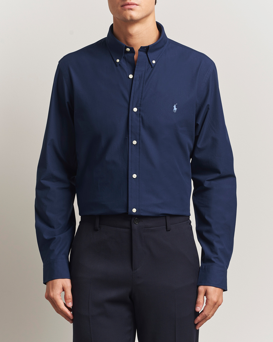 Herr | Skjortor | Polo Ralph Lauren | Custom Fit Stretch Poplin Shirt Newport Navy
