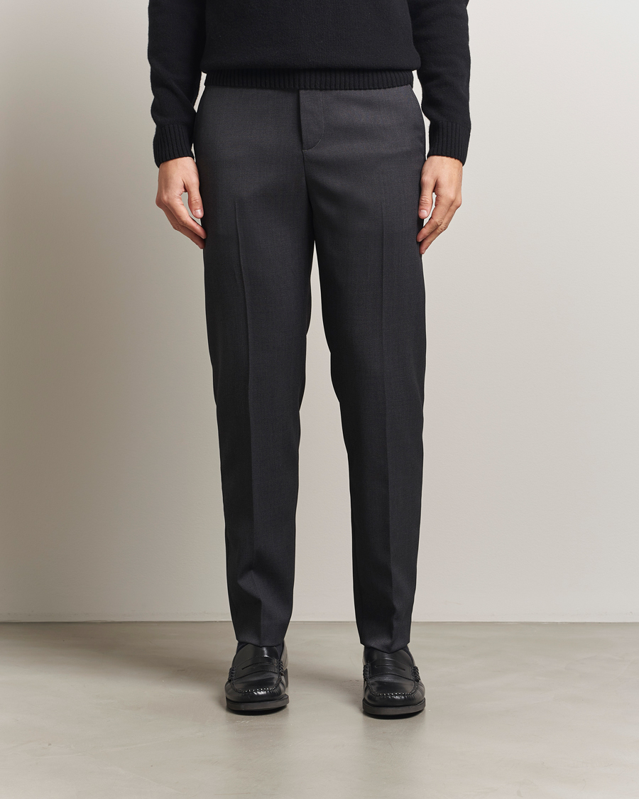 Herr | Byxor | Filippa K | Troy Tailored Drawstring Trousers Mid Grey