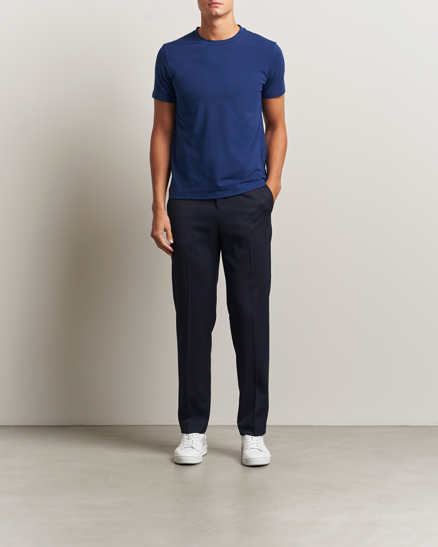 Herr | T-Shirts | Filippa K | Soft Lycra T-Shirt Royal Navy