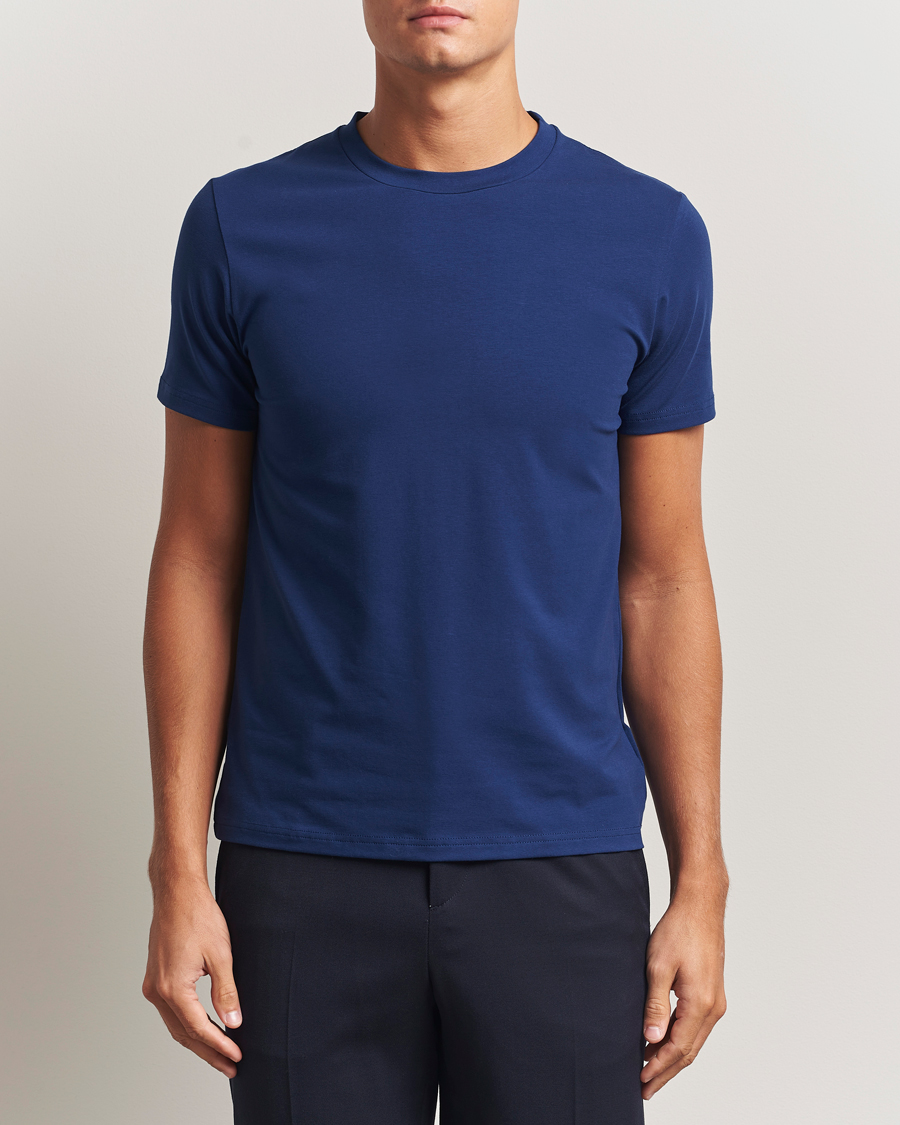Herr | T-Shirts | Filippa K | Soft Lycra T-Shirt Royal Navy