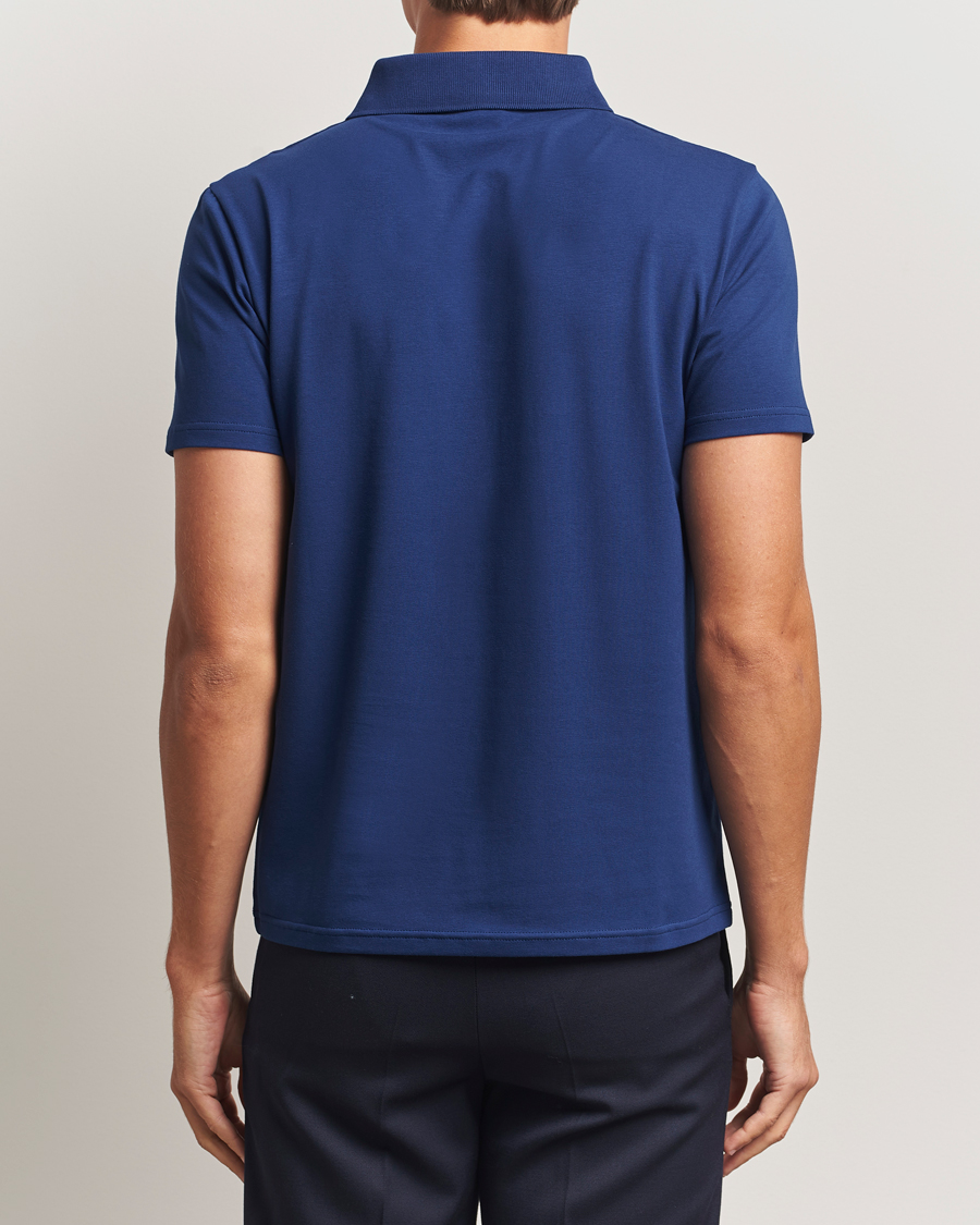 Herr | Pikéer | Filippa K | Soft Lycra Polo T-Shirt Royal Navy