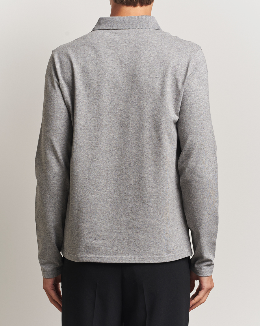 Herr | Pikéer | Filippa K | Luke Lycra Polo Shirt Mid Grey Melange