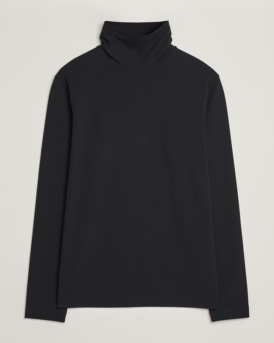 Herr | Tröjor | Filippa K | Organic Cotton Stretch Turtleneck Black