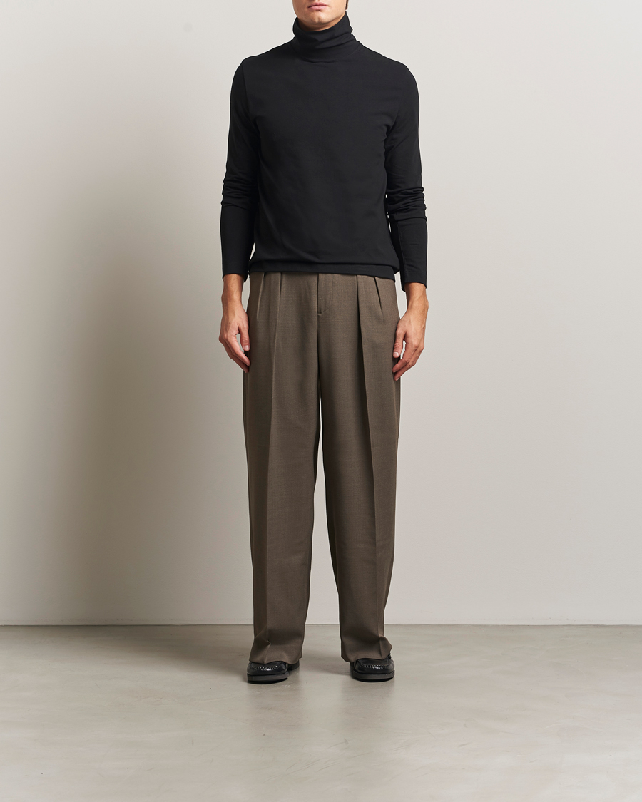 Herr | Tröjor | Filippa K | Organic Cotton Stretch Turtleneck Black