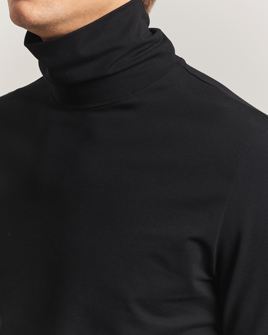 Herr | Tröjor | Filippa K | Organic Cotton Stretch Turtleneck Black