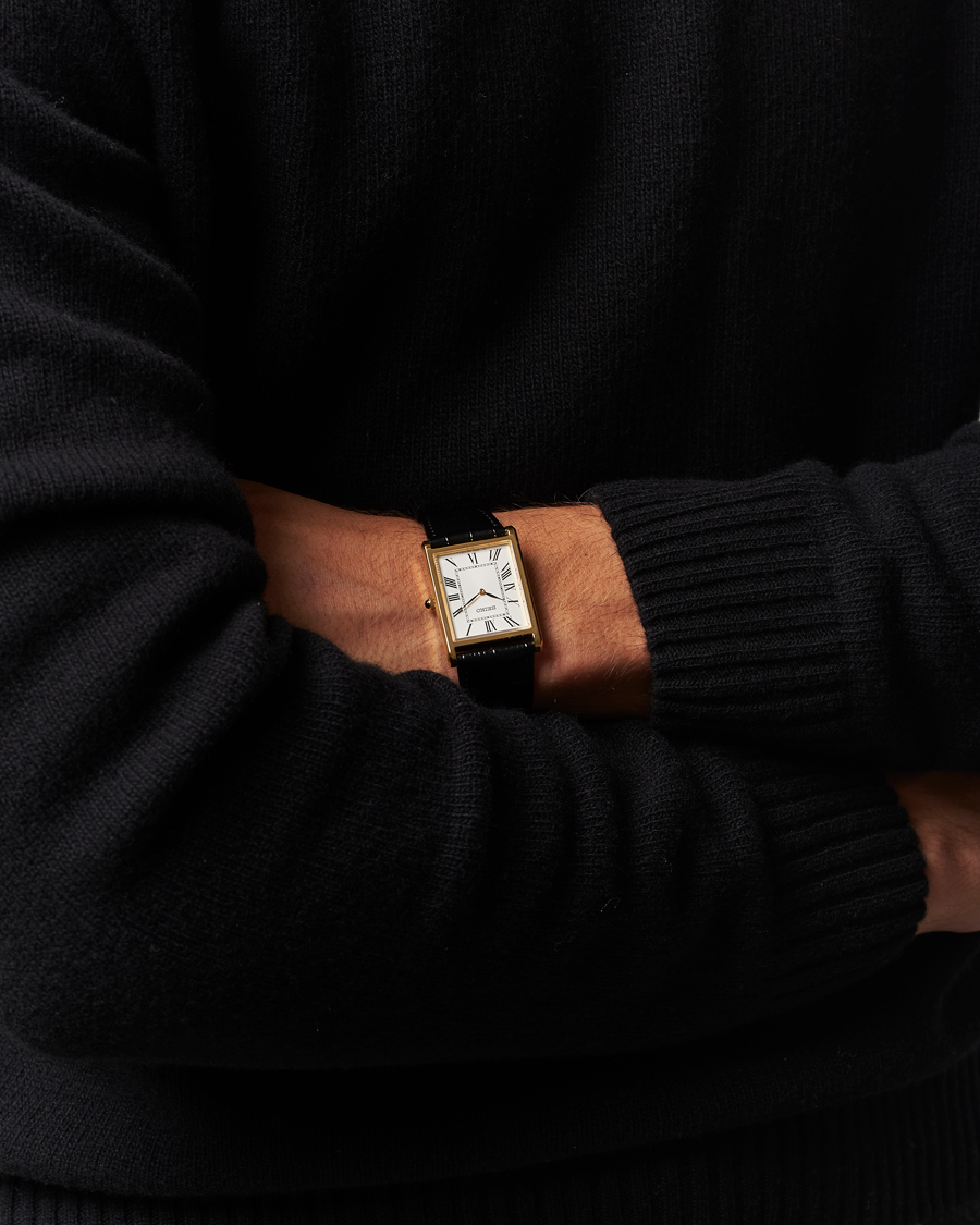 Herr | Seiko Quartz Gold Leather 28mm White Dial | Seiko | Quartz Gold Leather 28mm White Dial