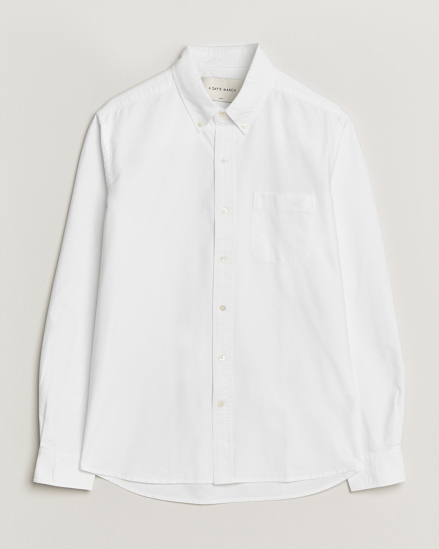 Herr | Skjortor | A Day's March | Classic Oxford Shirt White