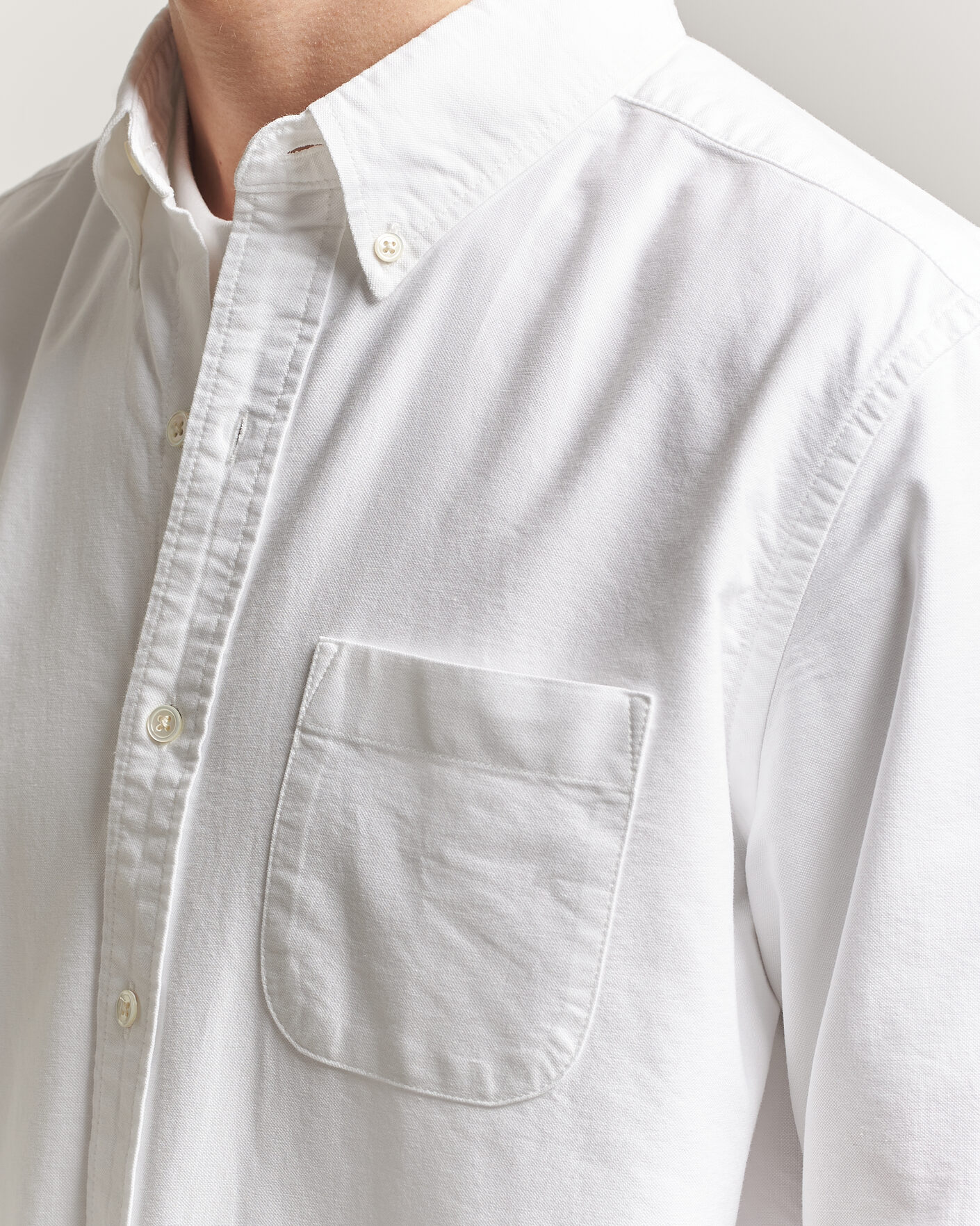Herr | Skjortor | A Day's March | Classic Oxford Shirt White