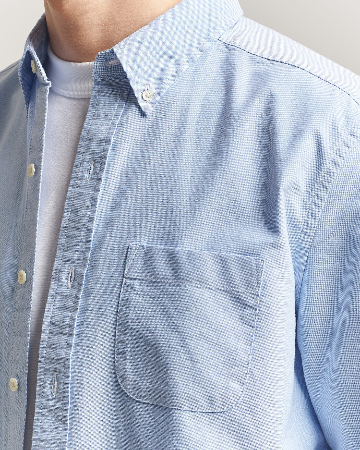 Herr | Skjortor | A Day's March | Classic Oxford Shirt Light Blue