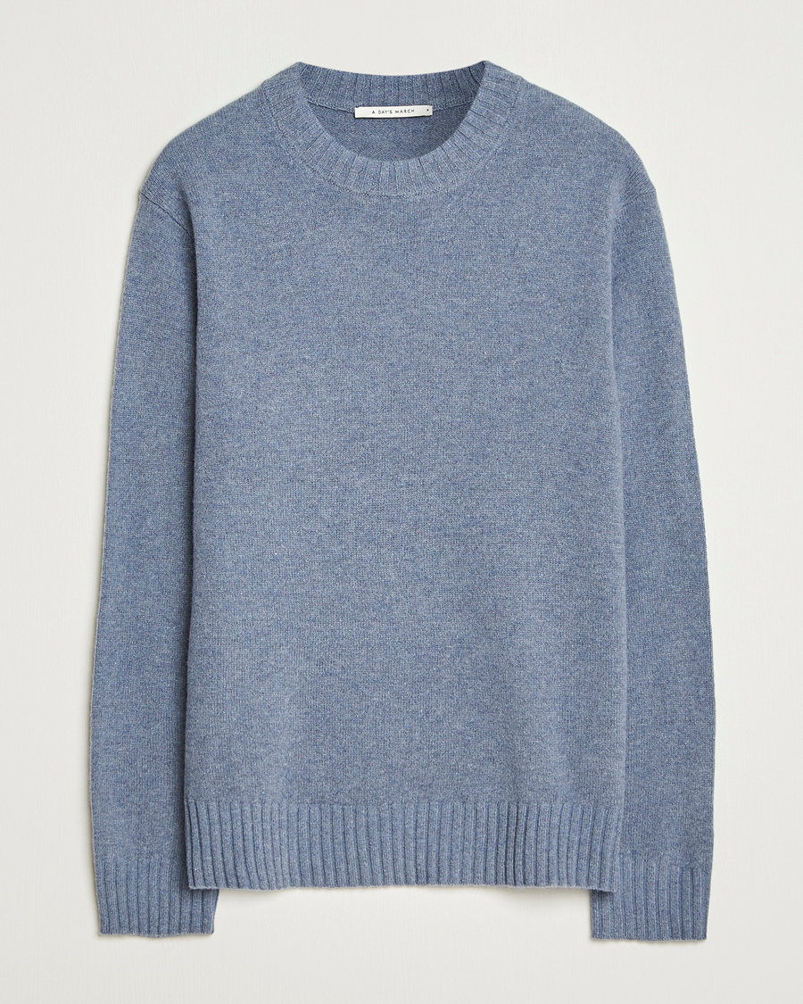 Herr | Tröjor | A Day's March | Marlow Lambswool Sweater Frost