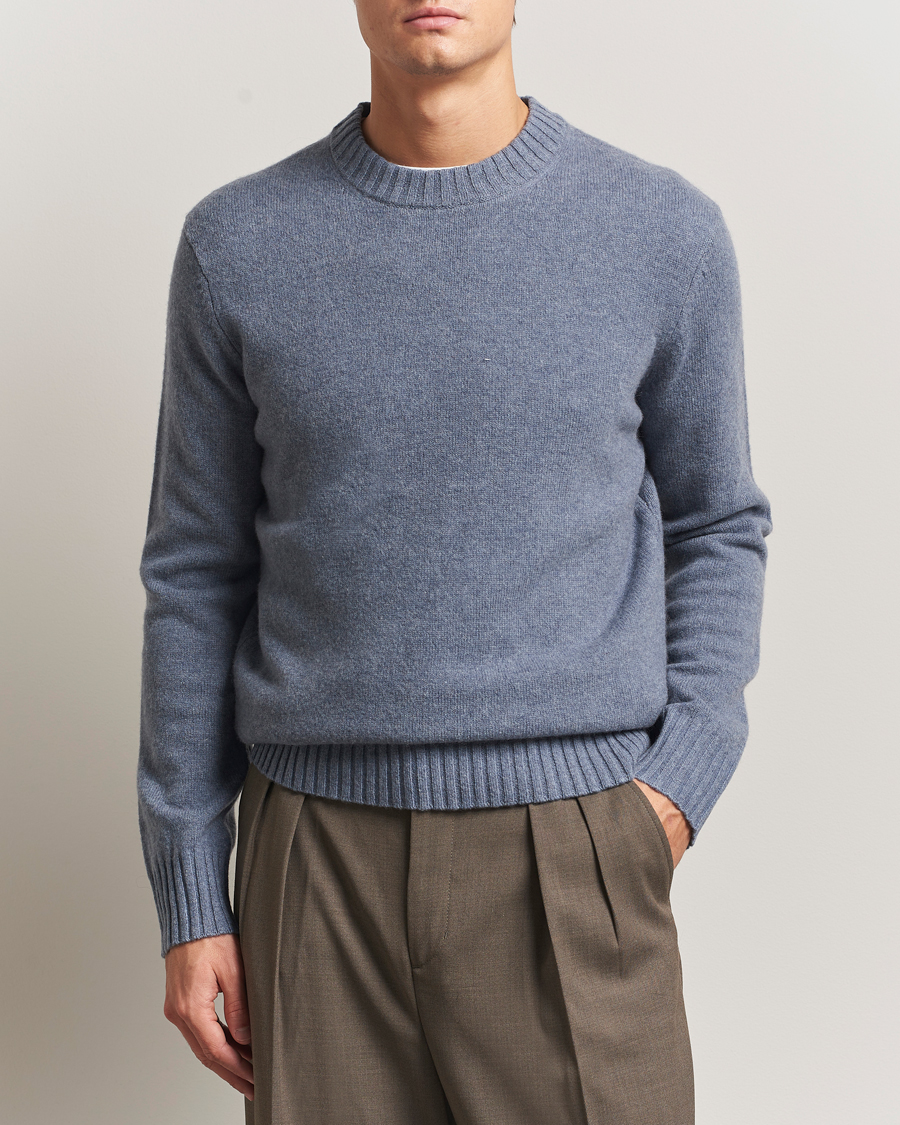 Herr | Tröjor | A Day's March | Marlow Lambswool Sweater Frost