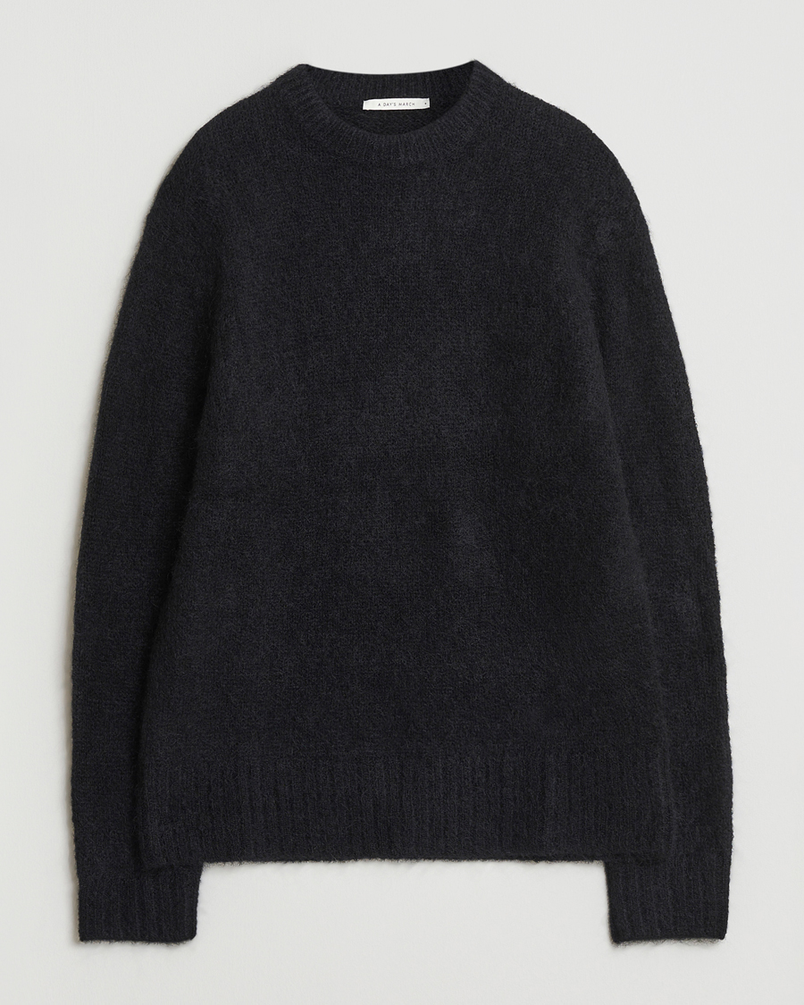 Herr | Tröjor | A Day's March | Tietar Mohair Sweater Black