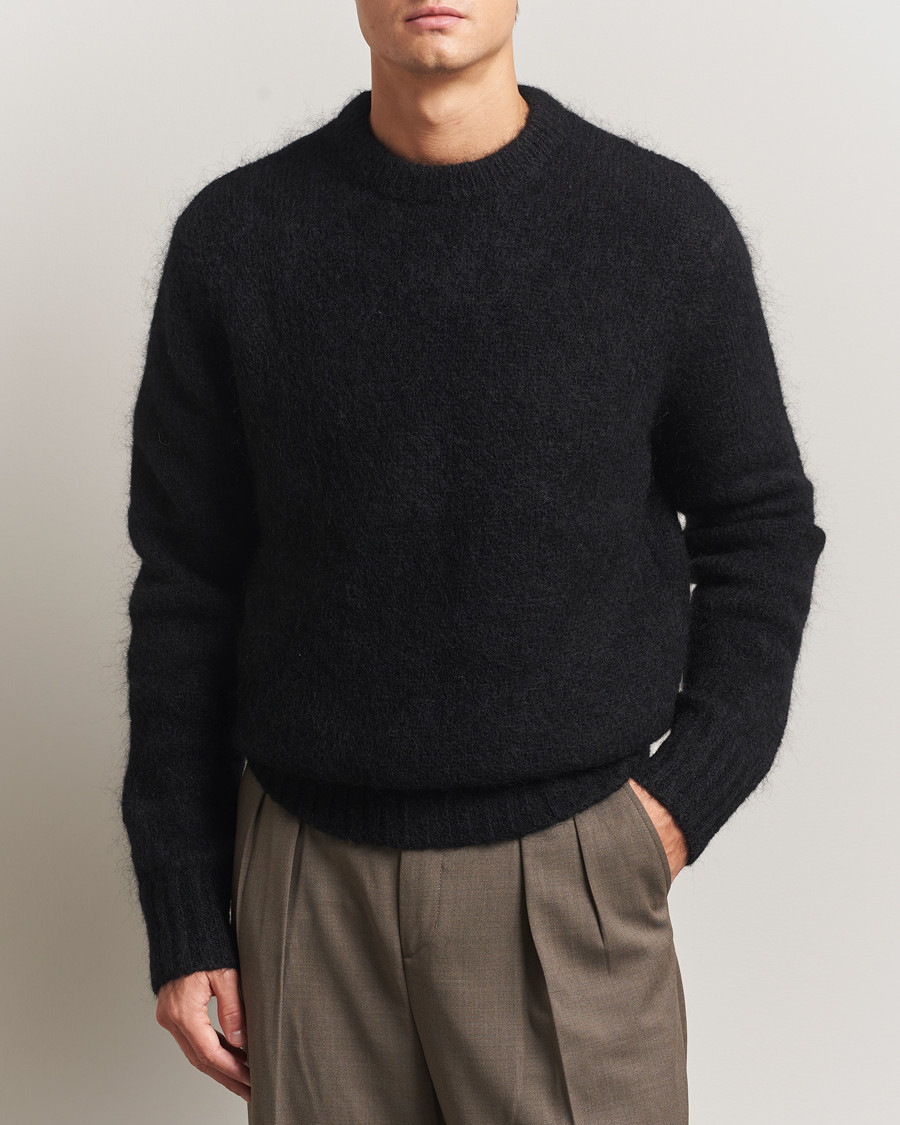 Herr | Tröjor | A Day's March | Tietar Mohair Sweater Black