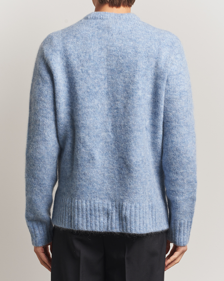 Herr | Tröjor | A Day's March | Tietar Mohair Sweater Light Blue