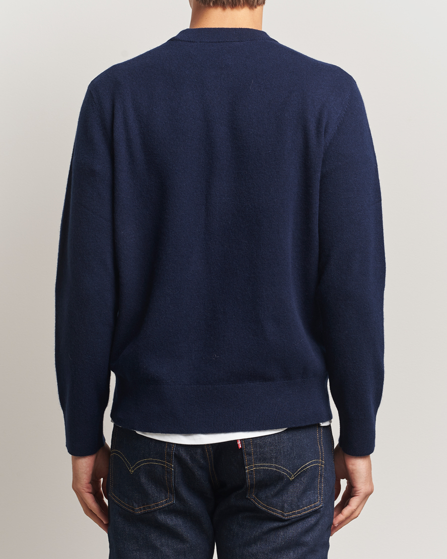 Herr | Tröjor | A Day's March | Marlow Cashmere Blend Sweater Navy