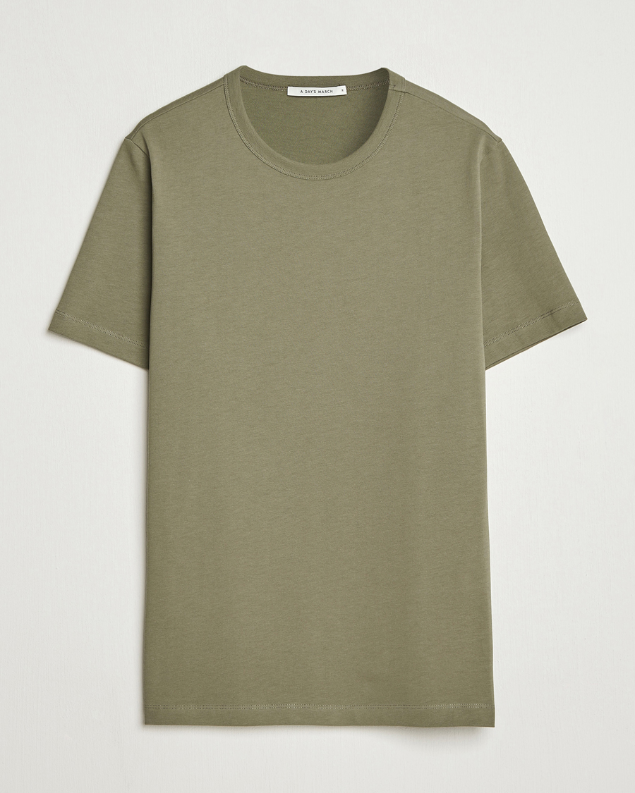 Herr | T-Shirts | A Day's March | Heavyweight T-Shirt Smoke Olive