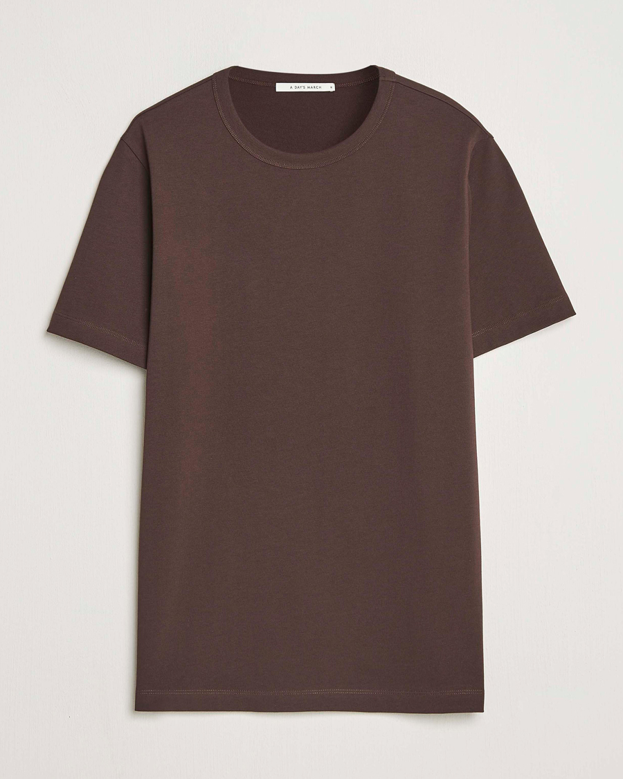 Herr | T-Shirts | A Day's March | Heavyweight T-Shirt Dark Brown