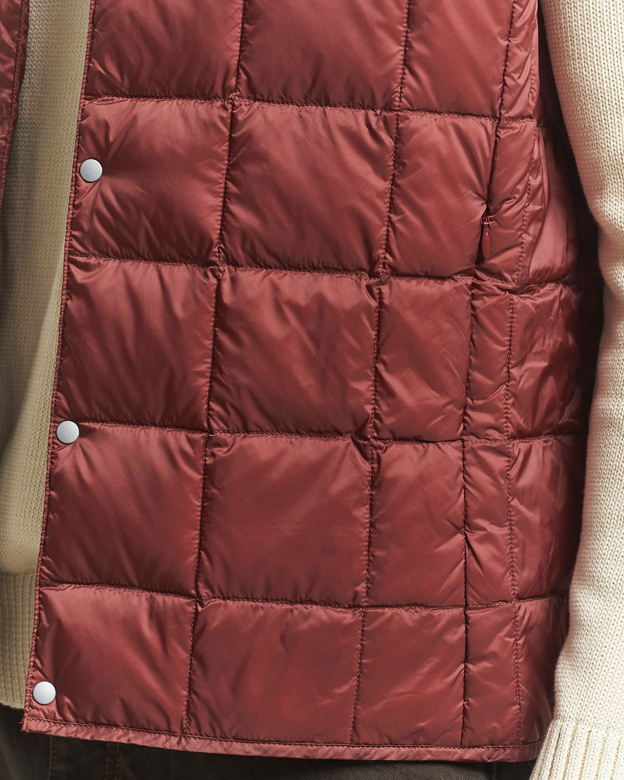 Herr | Jackor | TAION | V-Neck Lightweight Down Vest Dark Red
