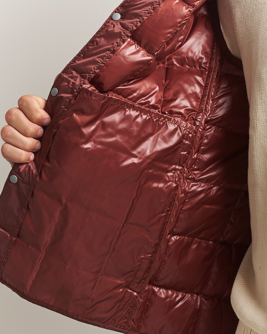 Herr | Jackor | TAION | V-Neck Lightweight Down Vest Dark Red