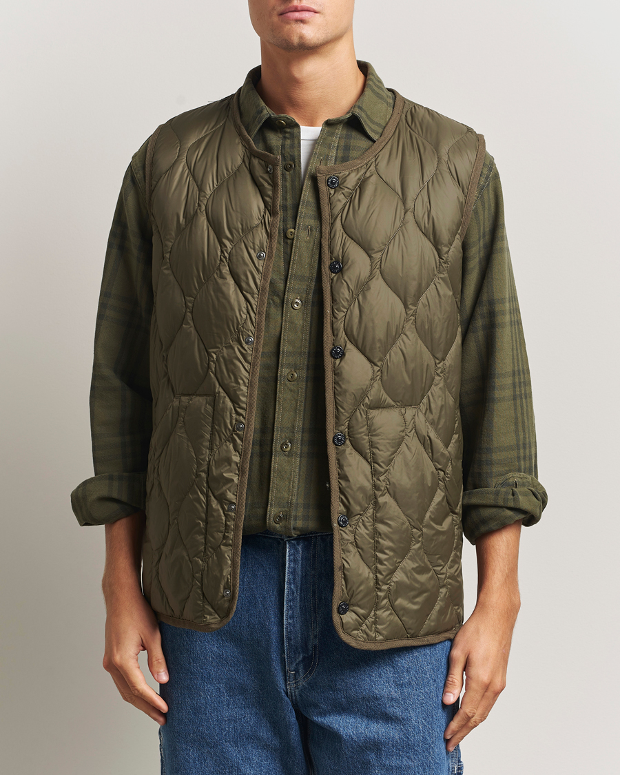 Herr | Västar | TAION | Military Crew Neck Down Vest Dark Olive