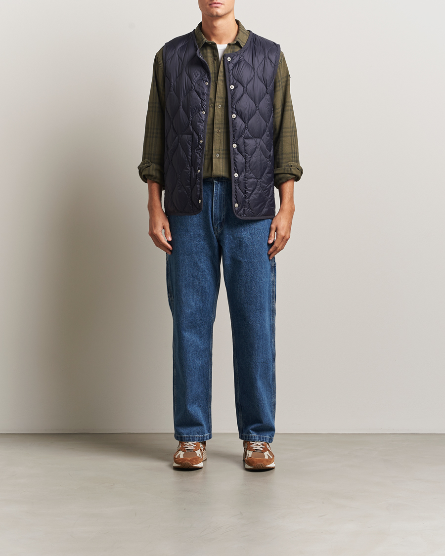 Herr | Västar | TAION | Military Crew Neck Down Vest Navy