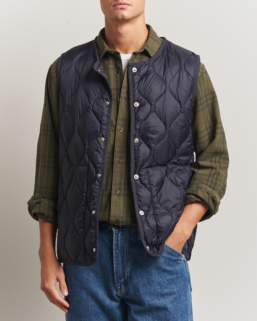 Herr | Västar | TAION | Military Crew Neck Down Vest Navy