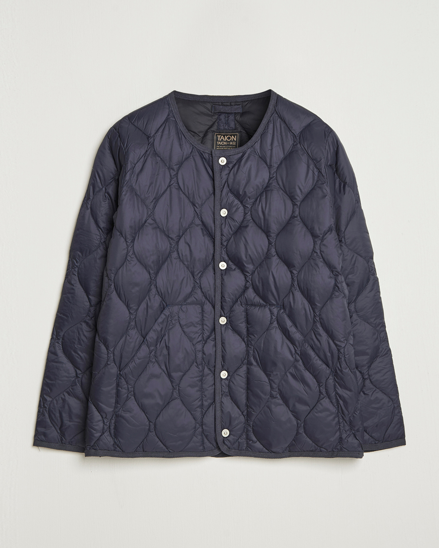 Herr | Jackor | TAION | Military Crew Neck Down Jacket Navy