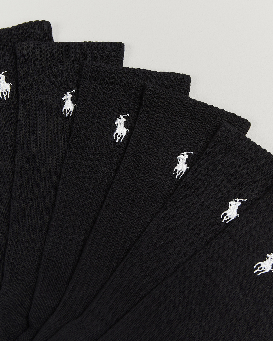 Herr | Underkläder | Polo Ralph Lauren | 6-Pack Cotton Crew Socks Black