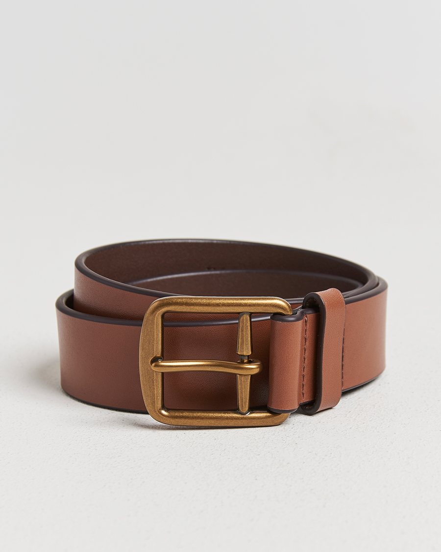 Herr | Bälten | Polo Ralph Lauren | Signature Pony Leather Belt Saddle