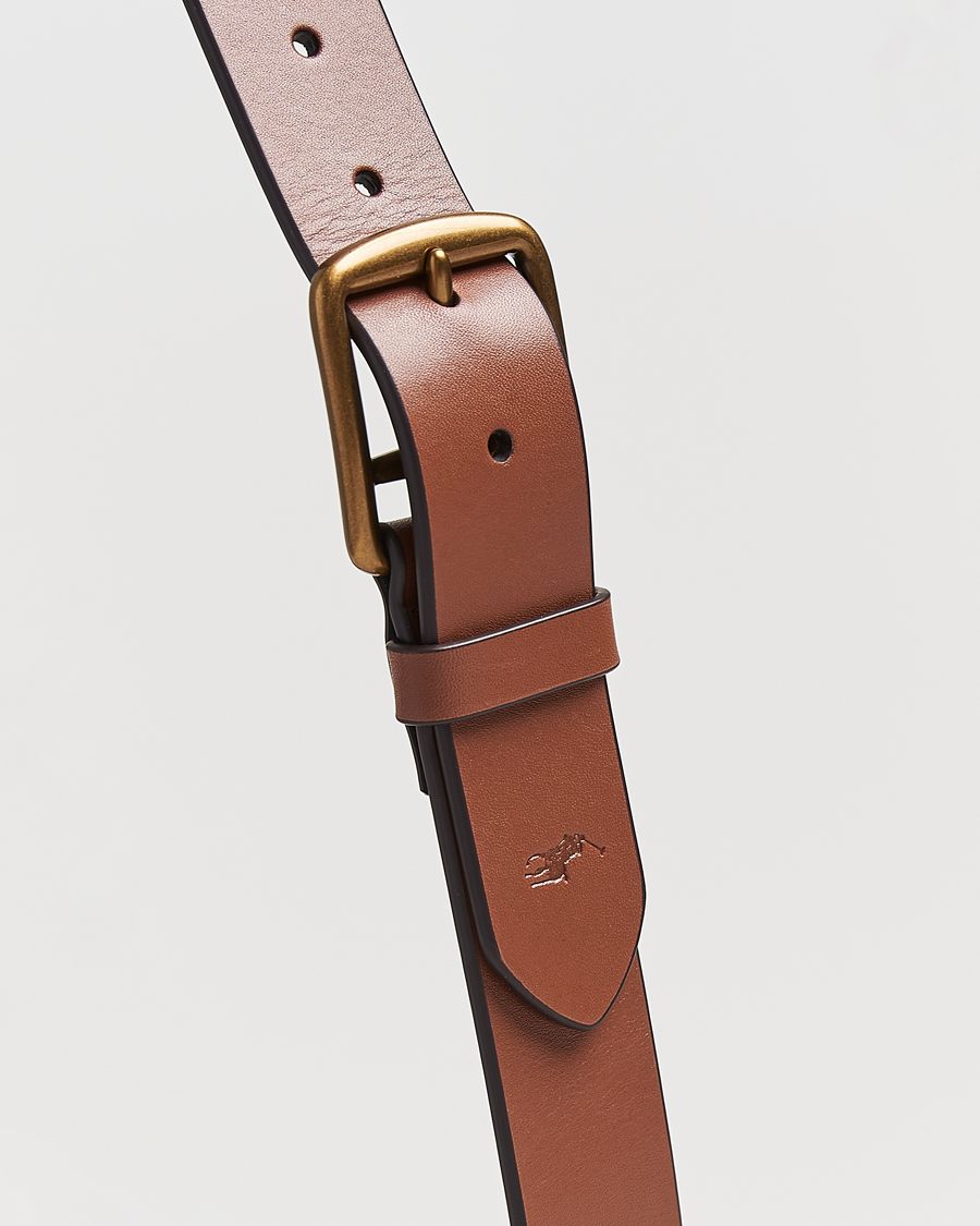 Herr | Bälten | Polo Ralph Lauren | Signature Pony Leather Belt Saddle