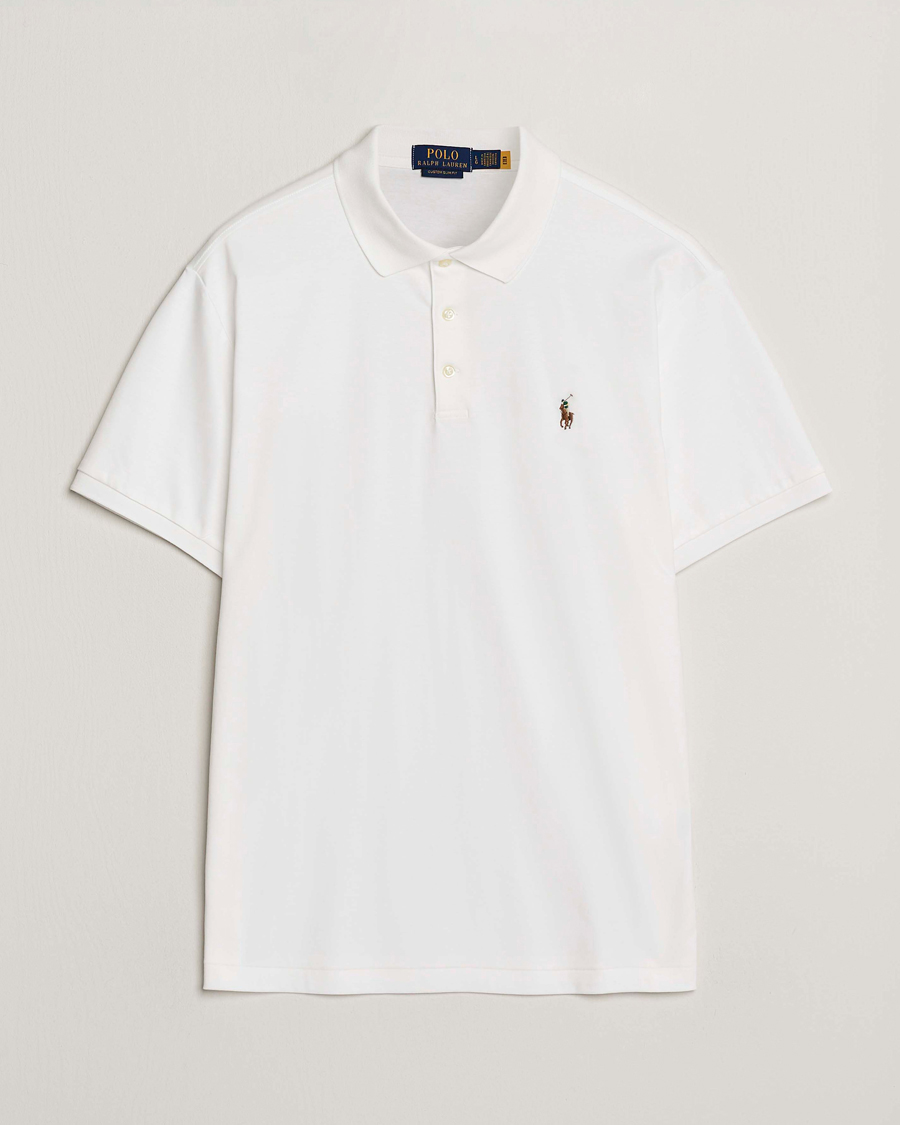 Herr | Pikéer | Polo Ralph Lauren | Custom Slim Fit Cotton Polo White