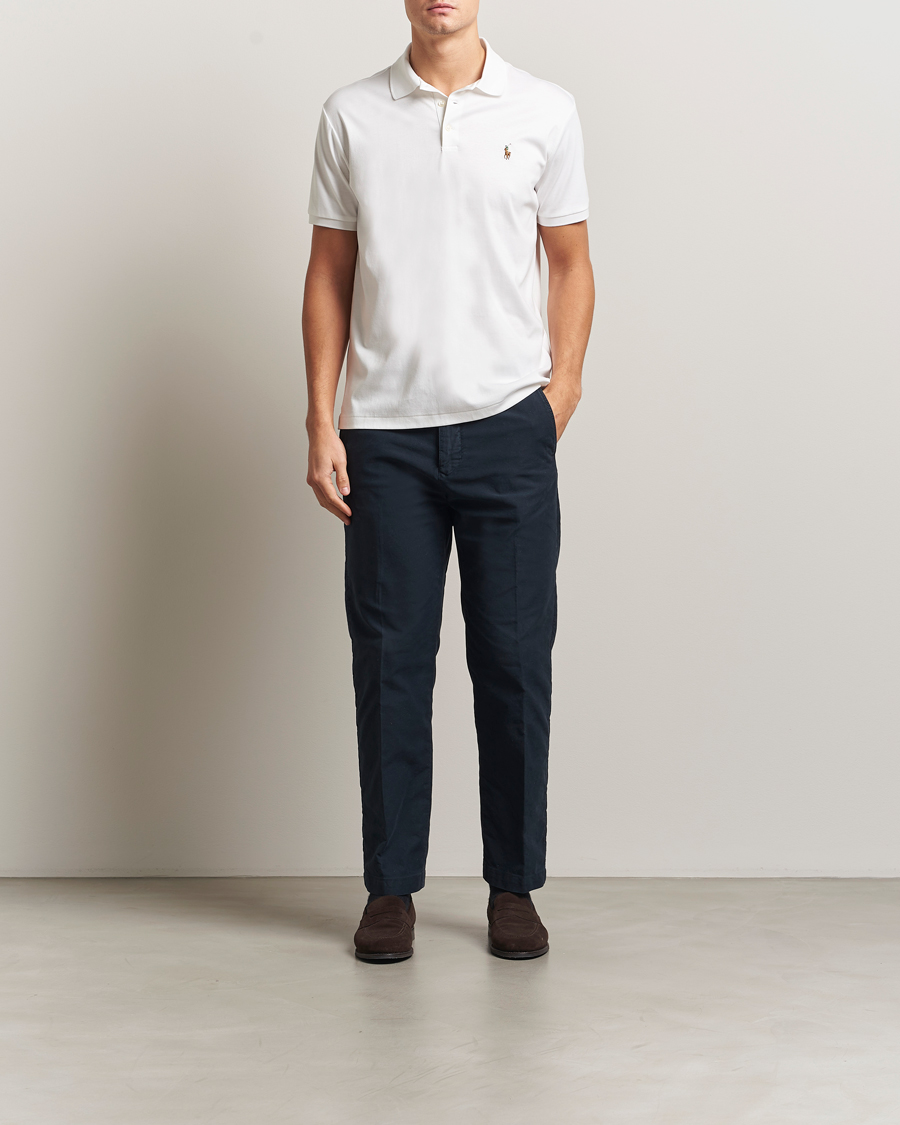Herr | Pikéer | Polo Ralph Lauren | Custom Slim Fit Cotton Polo White