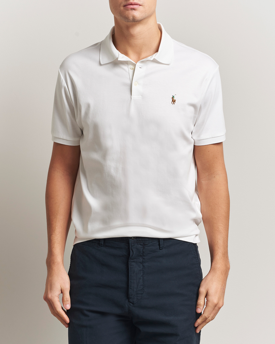 Herr | Pikéer | Polo Ralph Lauren | Custom Slim Fit Cotton Polo White