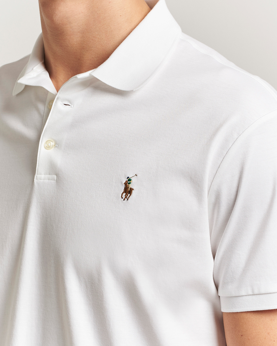 Herr | Pikéer | Polo Ralph Lauren | Custom Slim Fit Cotton Polo White
