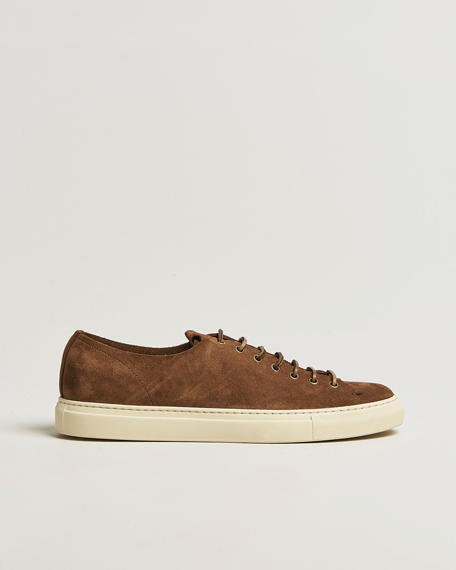 Herr | Sneakers | Buttero | Tanino Suede Sneaker Dark Brown