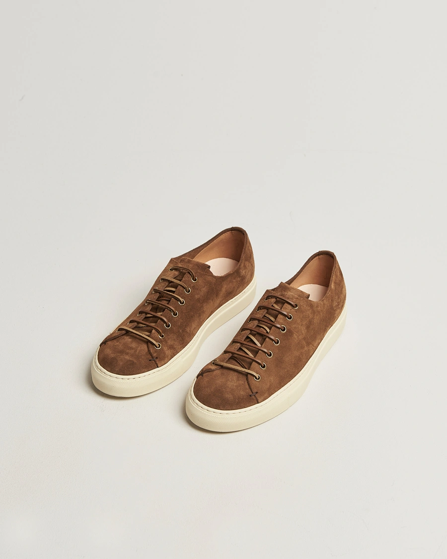 Herr | Sneakers | Buttero | Tanino Suede Sneaker Dark Brown