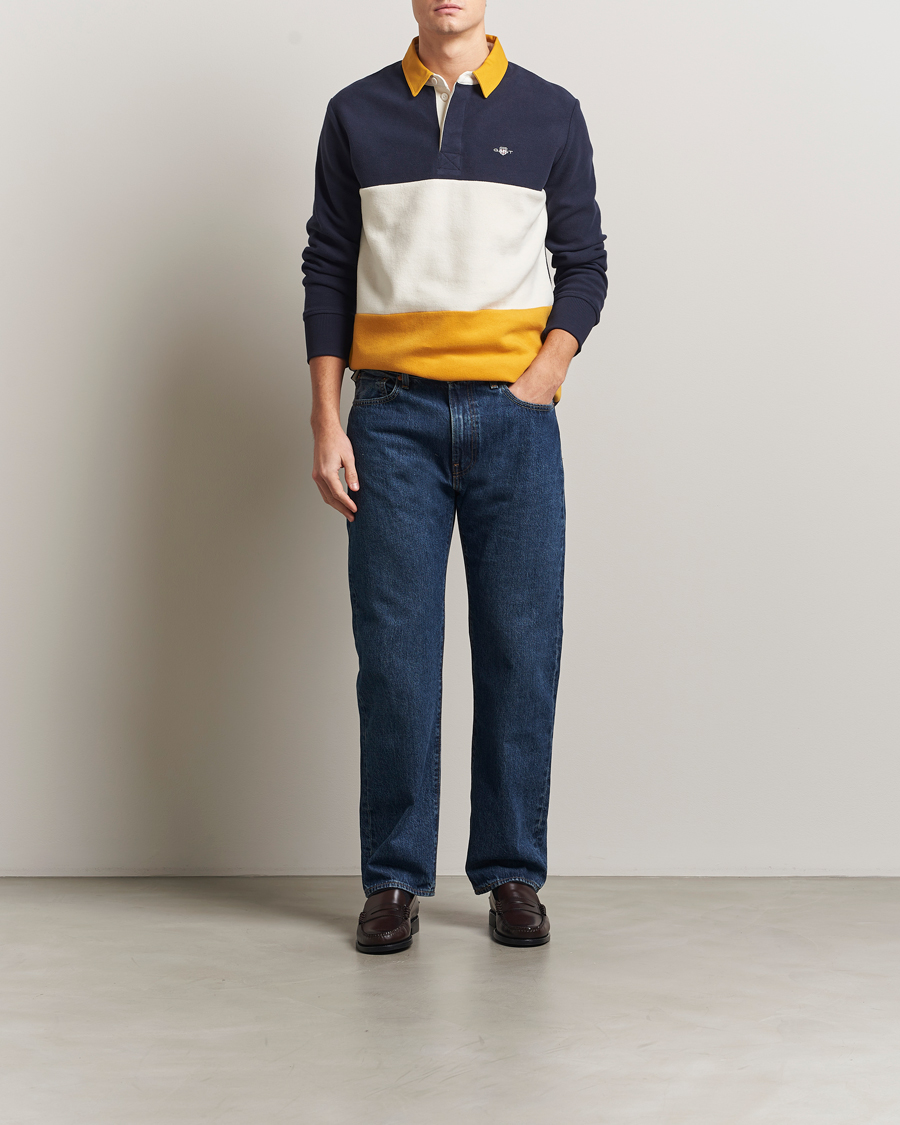 Herr | Tröjor | Gant | Blocked Heavy Rugger Evening Blue Multi
