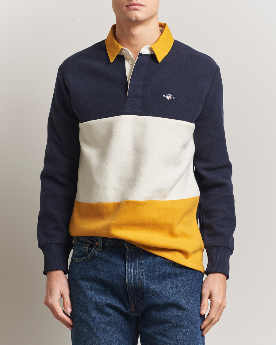 Herr | Tröjor | Gant | Blocked Heavy Rugger Evening Blue Multi