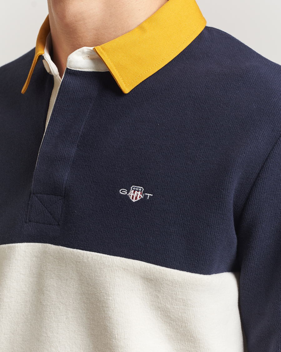 Herr | Tröjor | GANT | Blocked Heavy Rugger Evening Blue Multi